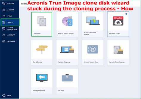 acronis clone troubleshooting